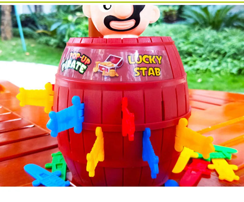 Funny Pirate Barrel Toys Lucky Game Jumping Pirates Bucket Sword Stab Tricky Toy Family Interactive Games For Child Kid Gift