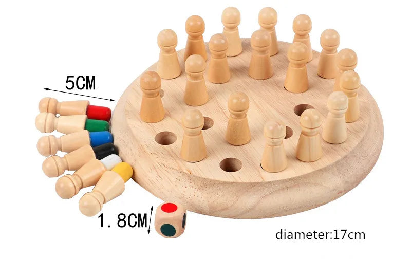 Kids Color Cognitive Ability Toy Wooden Memory Match Stick Chess Game Fun Block Board Game Educational Toys for Kid Gift