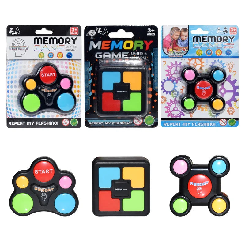 Kids Montessori Educational Memory Game Machine with Lights Sounds Toy Interactive Game Memory Training Game Funny Puzzle Toys