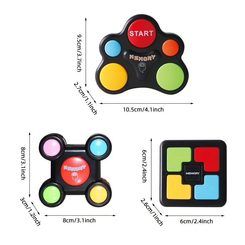 Kids Montessori Educational Memory Game Machine with Lights Sounds Toy Interactive Game Memory Training Game Funny Puzzle Toys