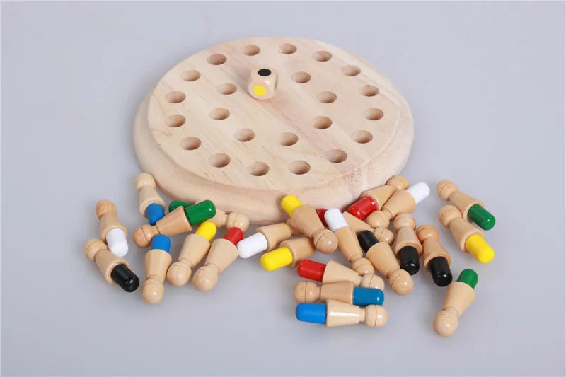 Kids Color Cognitive Ability Toy Wooden Memory Match Stick Chess Game Fun Block Board Game Educational Toys for Kid Gift