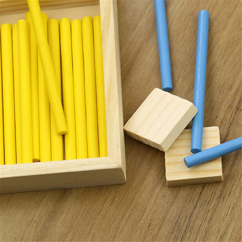 Wood Educational Teaching Aids Number Math Calculate Game Colorful Counting Sticks Kids Learning Education Toys