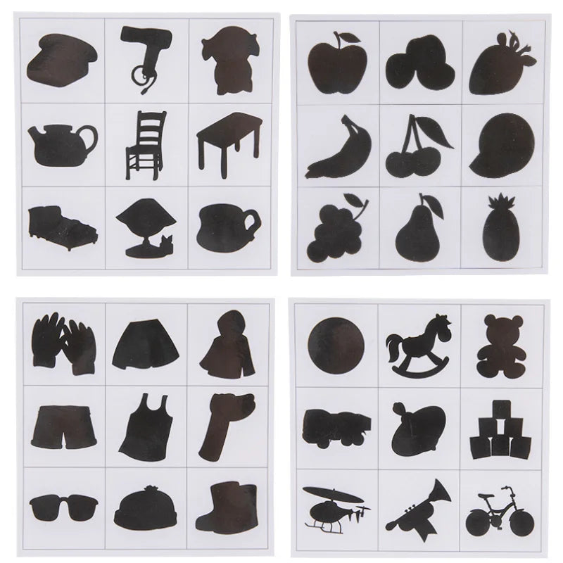 Kids Wooden Toy Learning Animal Fruit Find Shadow Matching Jigsaw Puzzle Game Baby Montessori Educational Toys for Children