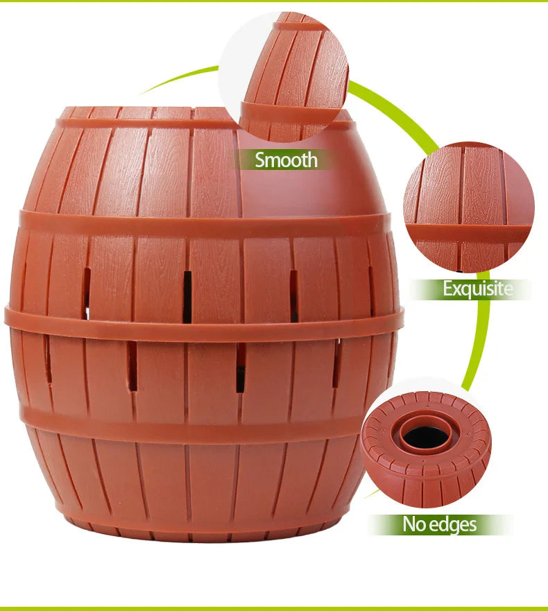 Funny Pirate Barrel Toys Lucky Game Jumping Pirates Bucket Sword Stab Tricky Toy Family Interactive Games For Child Kid Gift