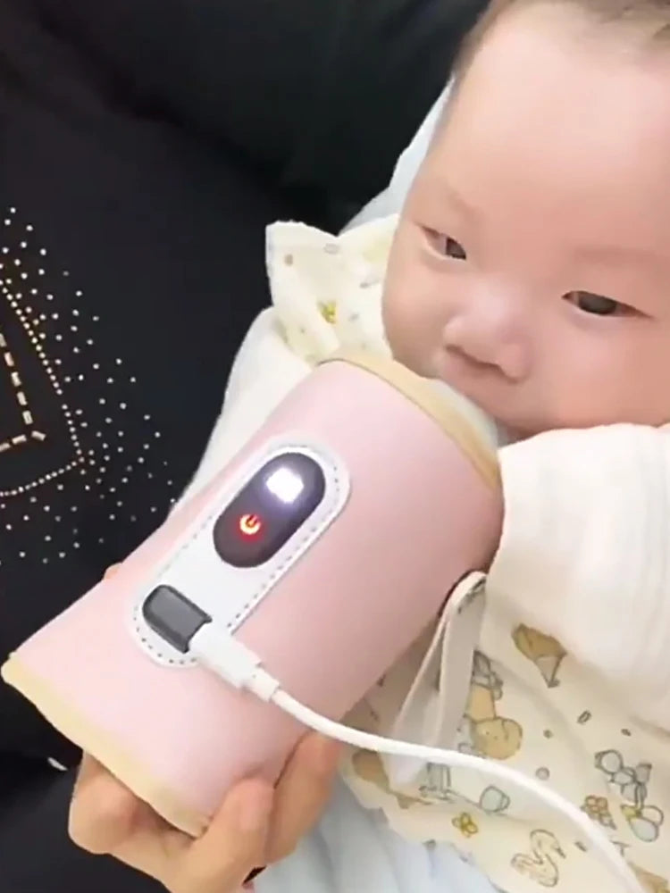 Baby USB Milk Bottle Thermal Bag Universal Digital Display Nursing Bottle Heater Portable Newborn Milk Heat Keeper for Traveling