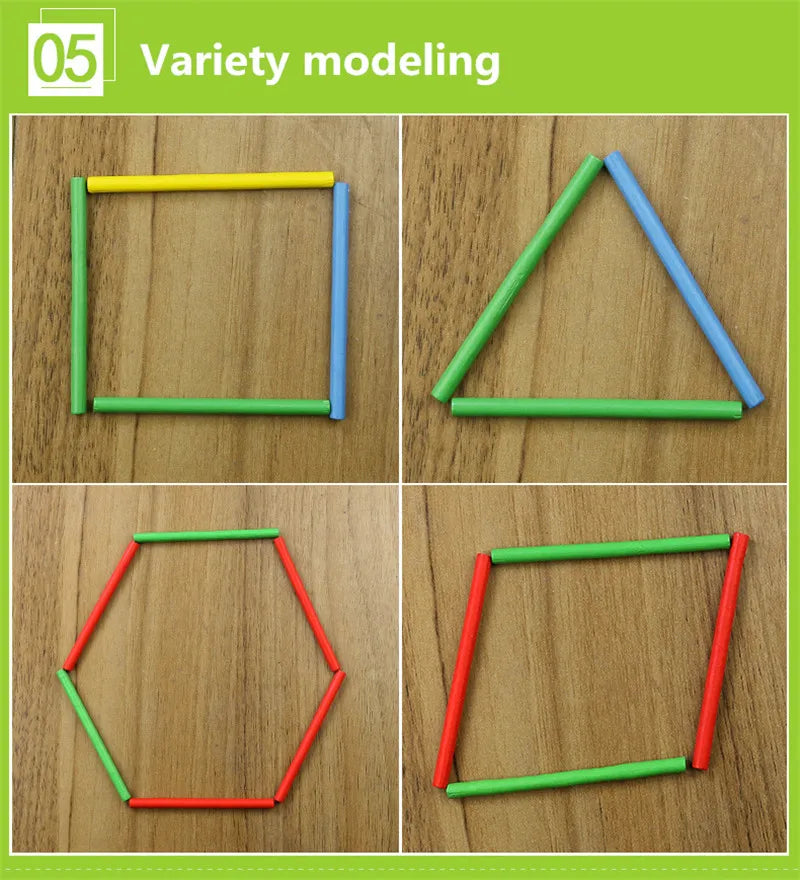 Wood Educational Teaching Aids Number Math Calculate Game Colorful Counting Sticks Kids Learning Education Toys