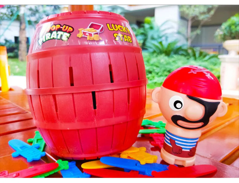 Funny Pirate Barrel Toys Lucky Game Jumping Pirates Bucket Sword Stab Tricky Toy Family Interactive Games For Child Kid Gift
