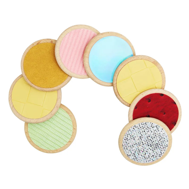 Kids Montessori Sensory Early Childhood Toys Tactile Board Matching Game Tactile Classification Color Cognition Memory Training