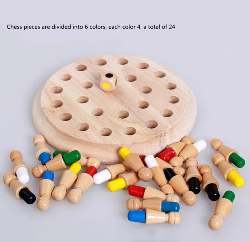 Kids Color Cognitive Ability Toy Wooden Memory Match Stick Chess Game Fun Block Board Game Educational Toys for Kid Gift