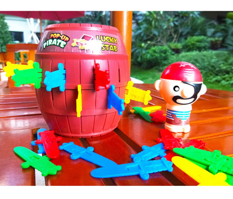 Funny Pirate Barrel Toys Lucky Game Jumping Pirates Bucket Sword Stab Tricky Toy Family Interactive Games For Child Kid Gift