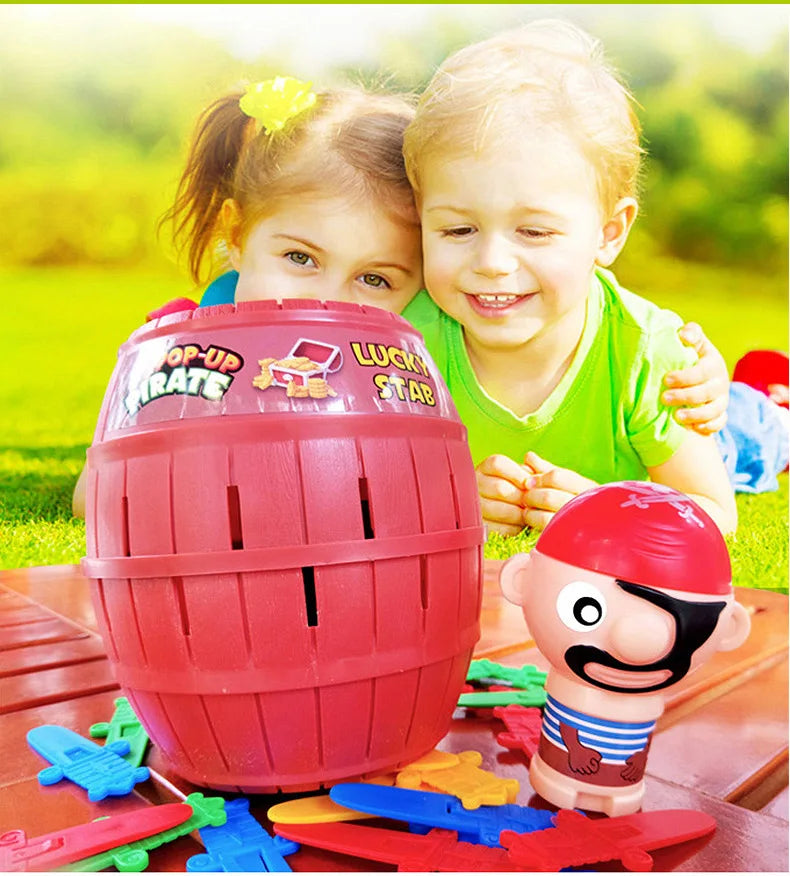 Funny Pirate Barrel Toys Lucky Game Jumping Pirates Bucket Sword Stab Tricky Toy Family Interactive Games For Child Kid Gift
