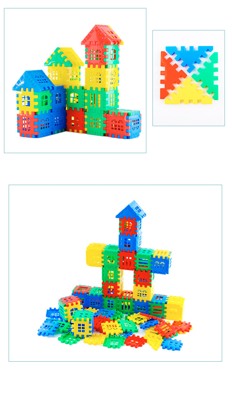 3D Puzzle Games Cubes Toys For Children Wooden DIY Building Blocks Jigsaw Educational Toy Interactive Toys For Kids