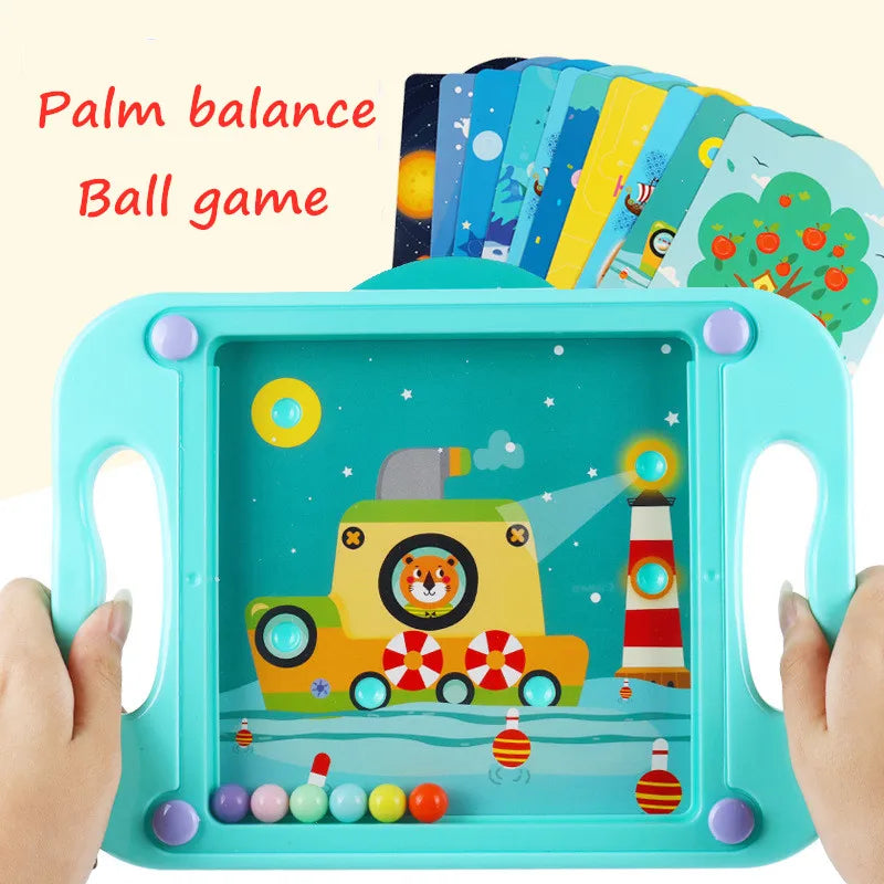 3D Kids Educational Toys Baby Puzzle Montessori Maze Balance Game Balance Balls Popular Gift For Children Cartoon Cards Gifts