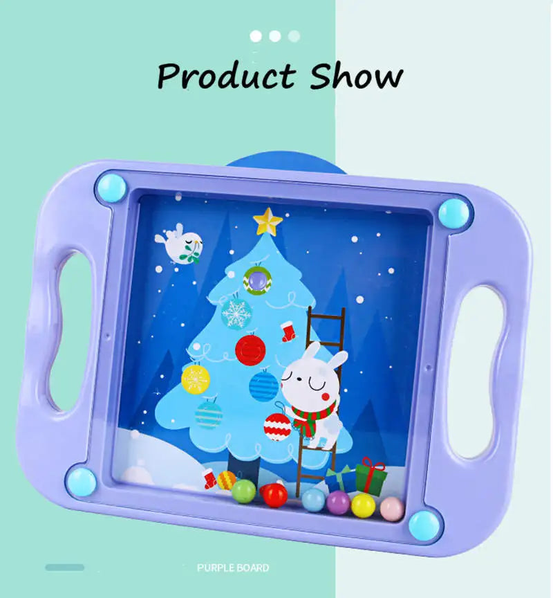 3D Kids Educational Toys Baby Puzzle Montessori Maze Balance Game Balance Balls Popular Gift For Children Cartoon Cards Gifts