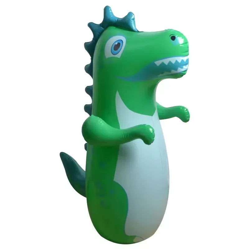 Kids Tumbler Inflatable Standing Punching Boxing Bag Air Stuffed Dinosaur Children Beach Activity Supply Family Party Toy