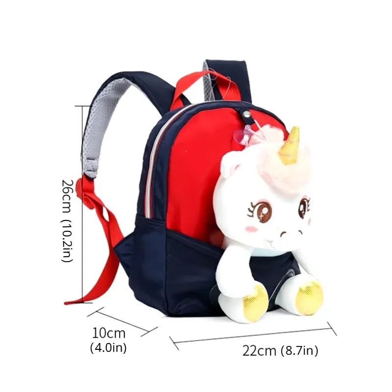 Kids Toddler 3D Cute Backpack Stuffed Unicorn Toys Girls Schoolbag Backpacks Kindergarten Preschool Plush animal Baby Bag