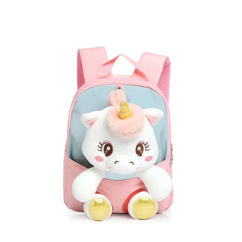 Kids Toddler 3D Cute Backpack Stuffed Unicorn Toys Girls Schoolbag Backpacks Kindergarten Preschool Plush animal Baby Bag
