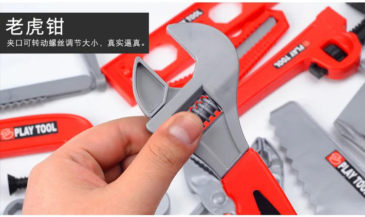 Children's Toolbox Engineer Simulation Repair Tools Pretend Toy Electric Drill Screwdriver Repair Kit Play House Toys Kids Gift