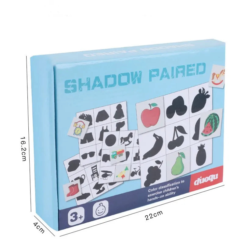 Kids Wooden Toy Learning Animal Fruit Find Shadow Matching Jigsaw Puzzle Game Baby Montessori Educational Toys for Children
