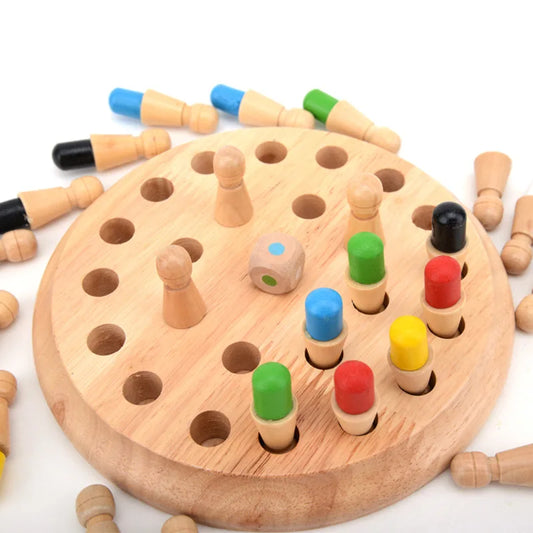 Kids Color Cognitive Ability Toy Wooden Memory Match Stick Chess Game Fun Block Board Game Educational Toys for Kid Gift