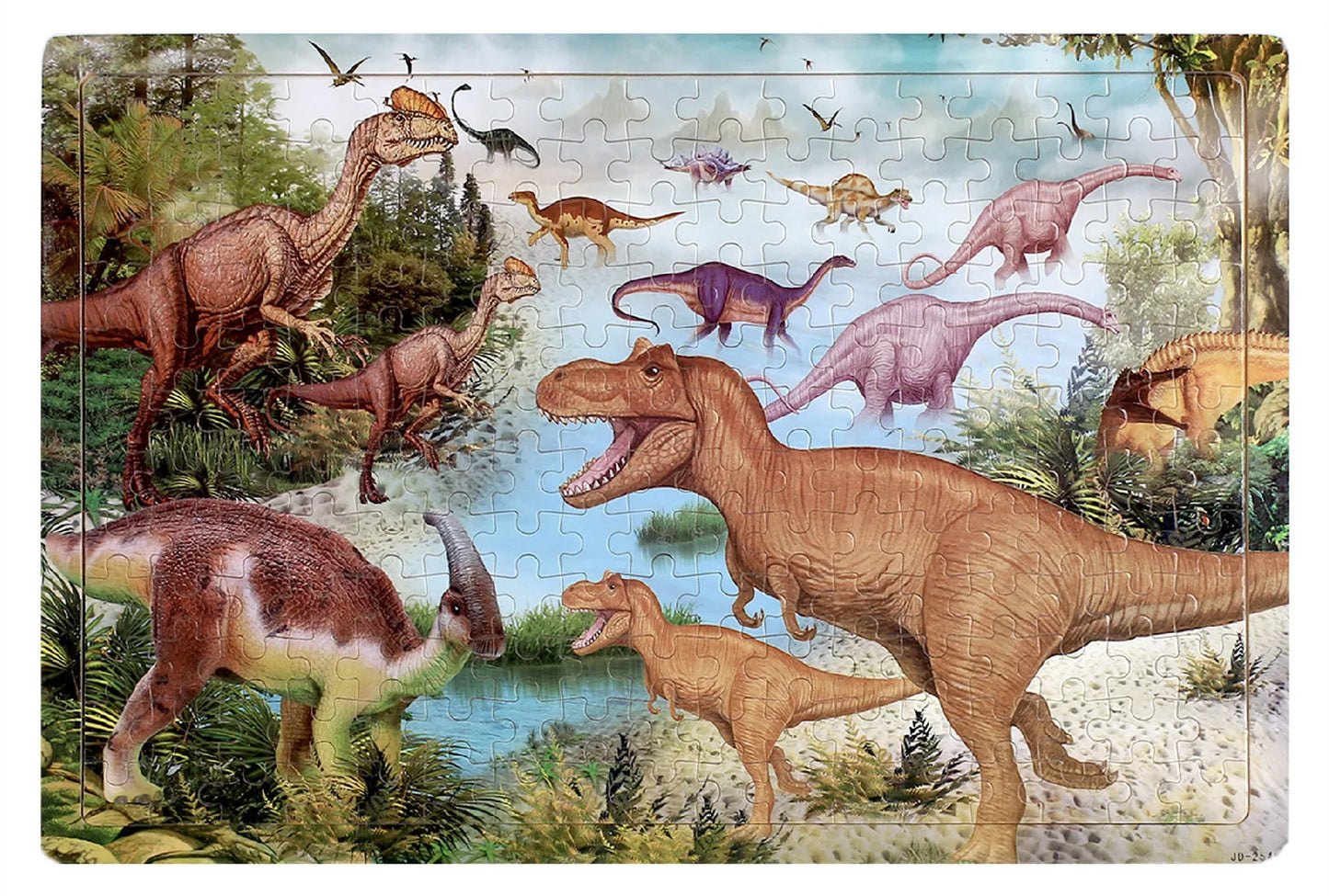 100pcs Cartoon Animal Wooden Puzzles Farm Dinosaur Jıgsaw Puzzle Baby Early Education Montessori Toys for Kids Gifts