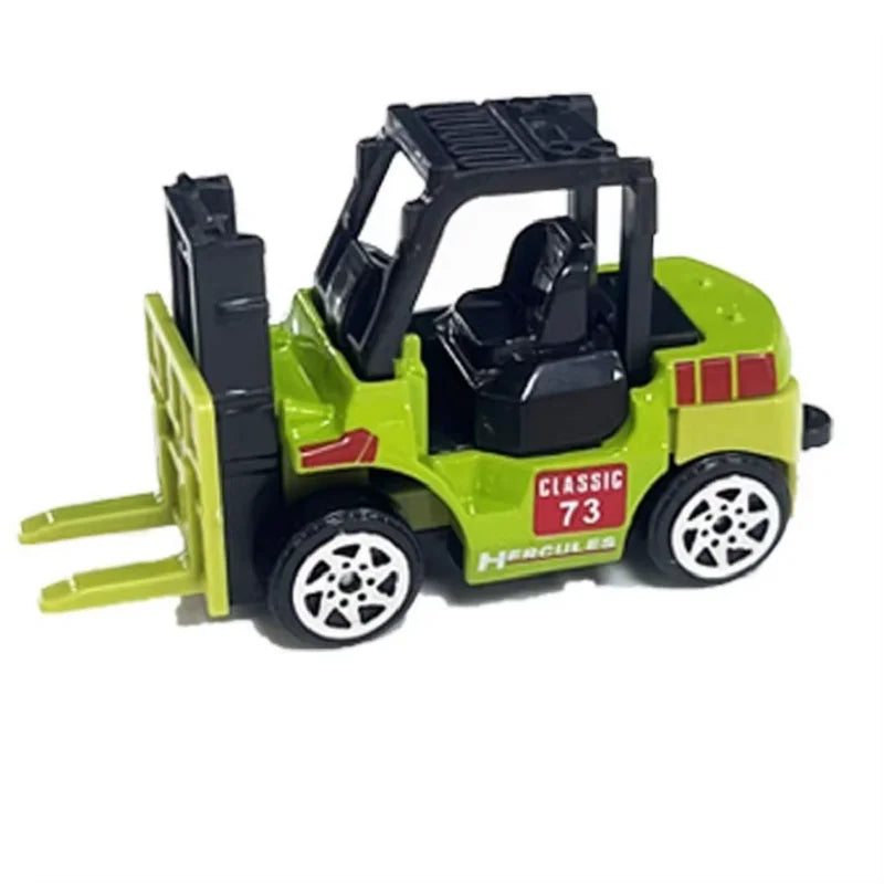 New Remote Control Engineering Vehicle Crawler 6Pcs/Set Alloy Tractor Excavator Truck 1:64 Mini Car For Boys Kids Toy Gifts