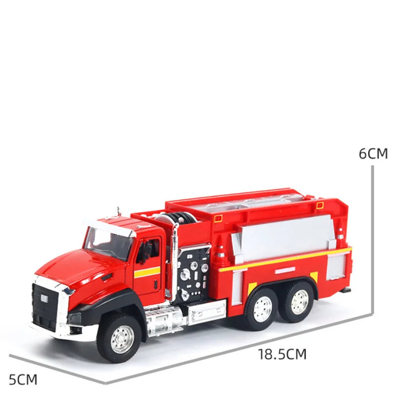 Kids 1:50 Alloy Truck Model Engineering Vehicle Excavator Bulldozer Head Dumper Truck Crane Tanker Toys Boys Radio Control Gift