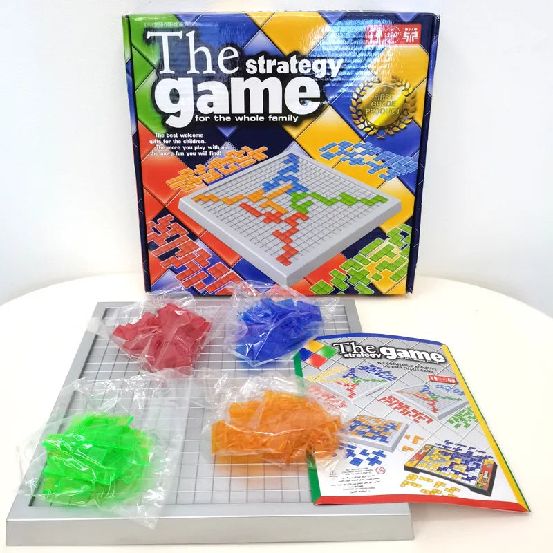 Children Strategy Board Game Educational Toys Colored Squares Game Easy To Play For Kids Family Party Indoor Games Puzzle Gift