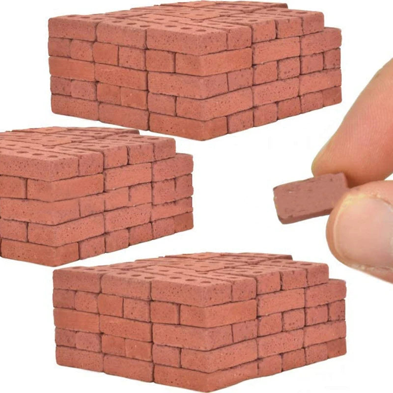 50pcs 1:16 Real Mini Bricks Model DIY Simulation Brick Jigsaw 3D Building Blocks Garden Building Kids Educational Puzzle Toys