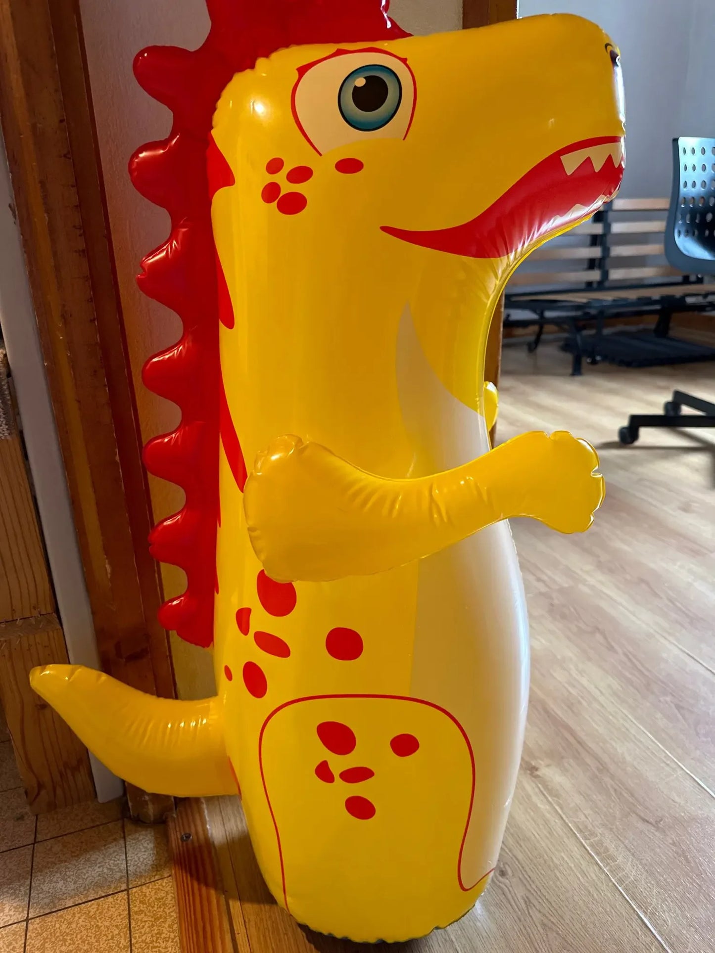 Kids Tumbler Inflatable Standing Punching Boxing Bag Air Stuffed Dinosaur Children Beach Activity Supply Family Party Toy