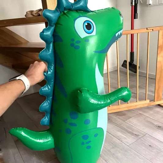 Kids Tumbler Inflatable Standing Punching Boxing Bag Air Stuffed Dinosaur Children Beach Activity Supply Family Party Toy