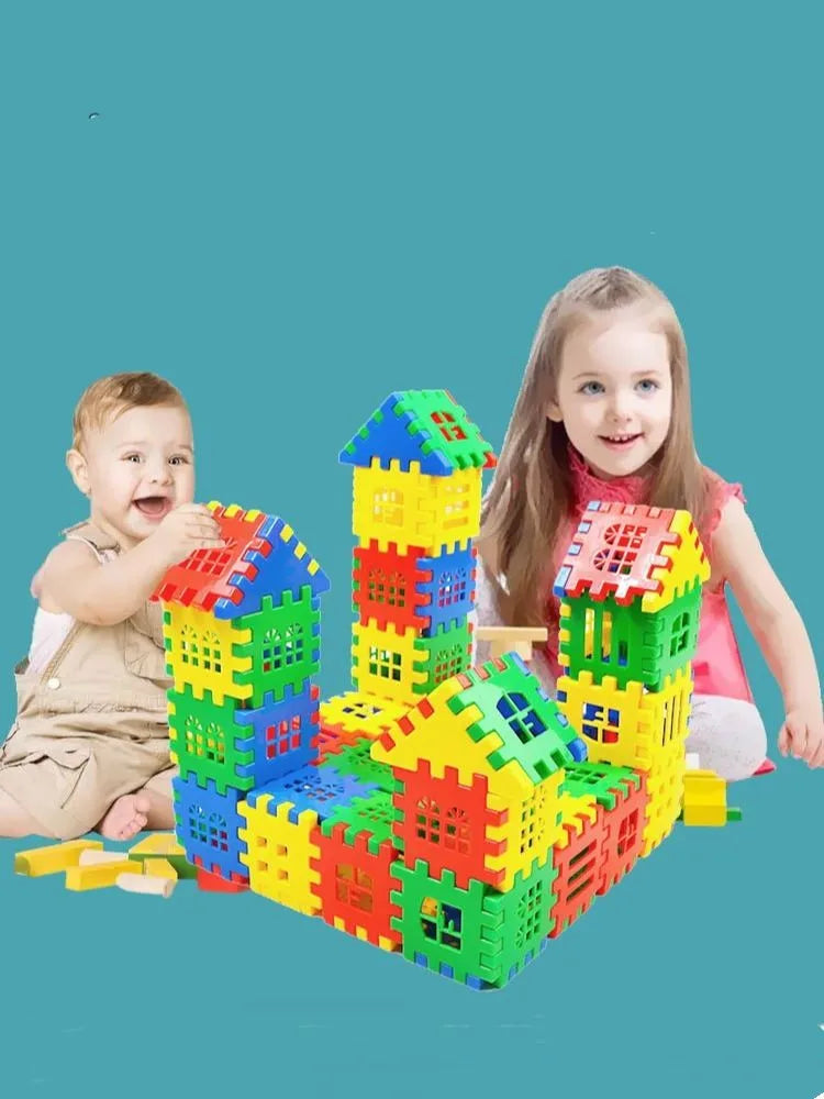 3D Puzzle Games Cubes Toys For Children Wooden DIY Building Blocks Jigsaw Educational Toy Interactive Toys For Kids