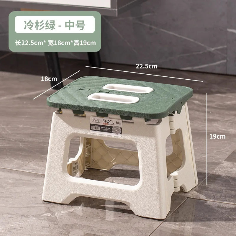 Children Mini Lightweight Folding Step Stool Multi Purpose Handheld Non-Slip  Thickened Footstool Baby Chair Outdoor Fishing