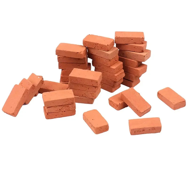 50pcs 1:16 Real Mini Bricks Model DIY Simulation Brick Jigsaw 3D Building Blocks Garden Building Kids Educational Puzzle Toys