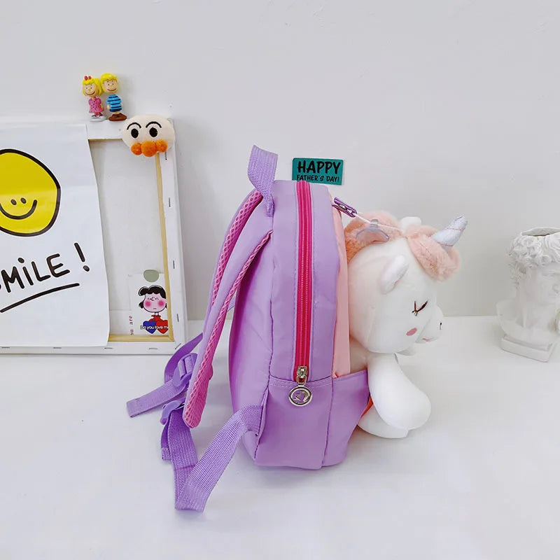 Kids Toddler 3D Cute Backpack Stuffed Unicorn Toys Girls Schoolbag Backpacks Kindergarten Preschool Plush animal Baby Bag