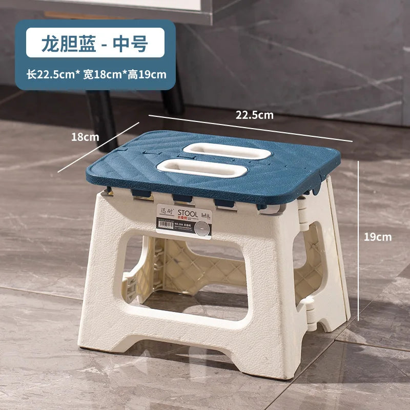 Children Mini Lightweight Folding Step Stool Multi Purpose Handheld Non-Slip  Thickened Footstool Baby Chair Outdoor Fishing