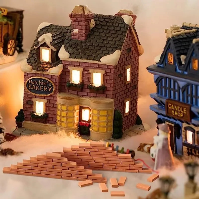 50pcs 1:16 Real Mini Bricks Model DIY Simulation Brick Jigsaw 3D Building Blocks Garden Building Kids Educational Puzzle Toys