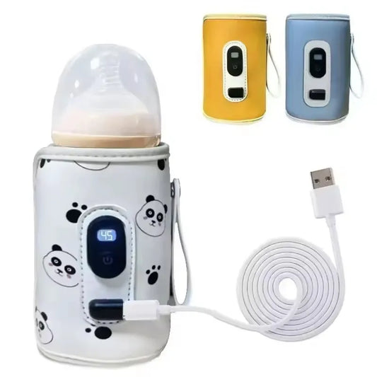 Baby USB Milk Bottle Thermal Bag Universal Digital Display Nursing Bottle Heater Portable Newborn Milk Heat Keeper for Traveling
