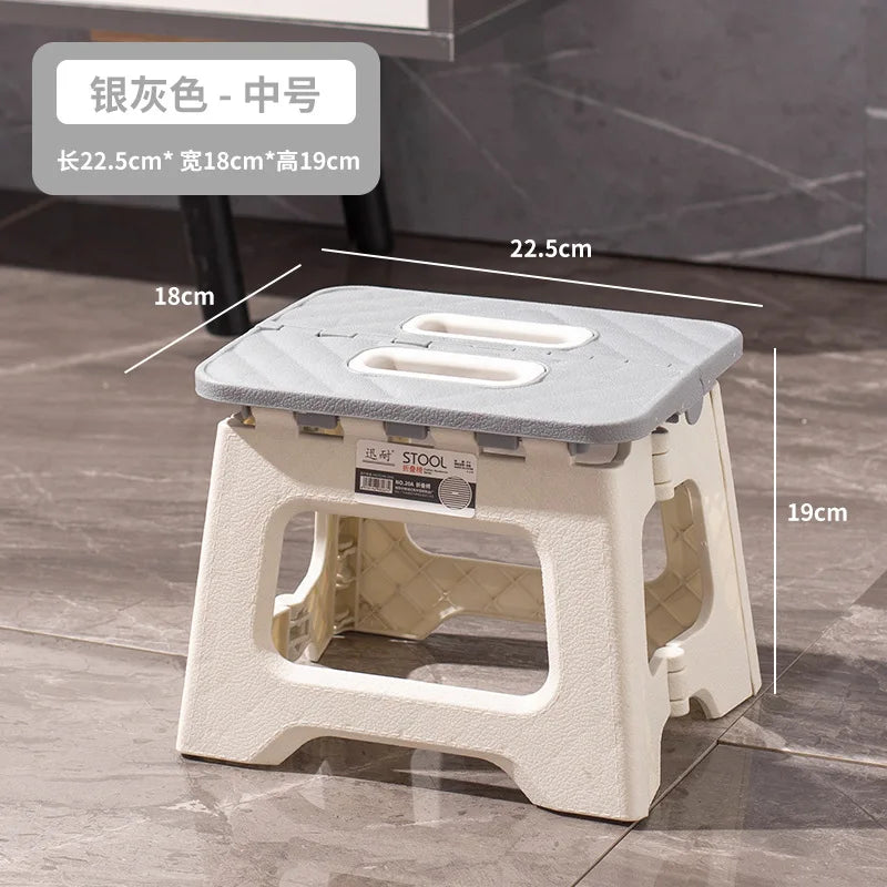 Children Mini Lightweight Folding Step Stool Multi Purpose Handheld Non-Slip  Thickened Footstool Baby Chair Outdoor Fishing