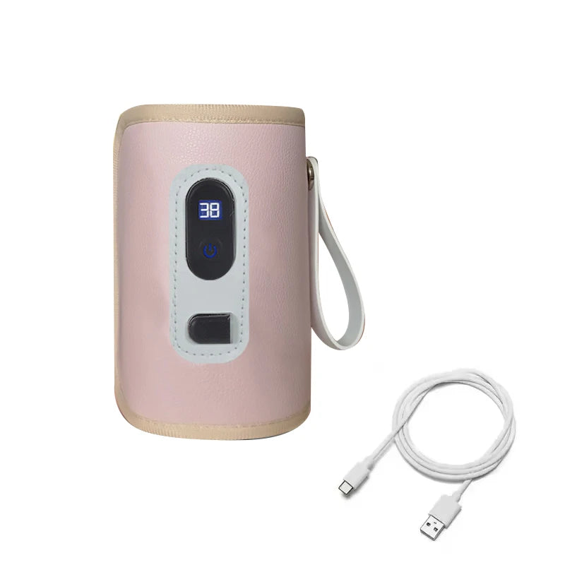 Baby USB Milk Bottle Thermal Bag Universal Digital Display Nursing Bottle Heater Portable Newborn Milk Heat Keeper for Traveling