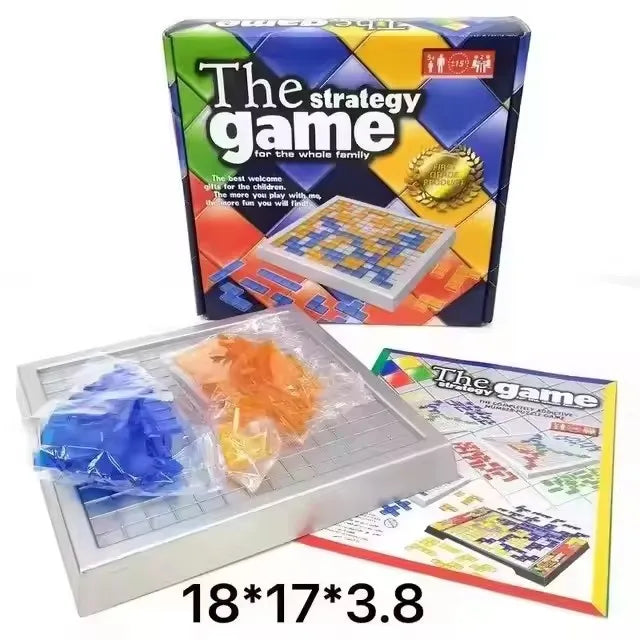 Children Strategy Board Game Educational Toys Colored Squares Game Easy To Play For Kids Family Party Indoor Games Puzzle Gift