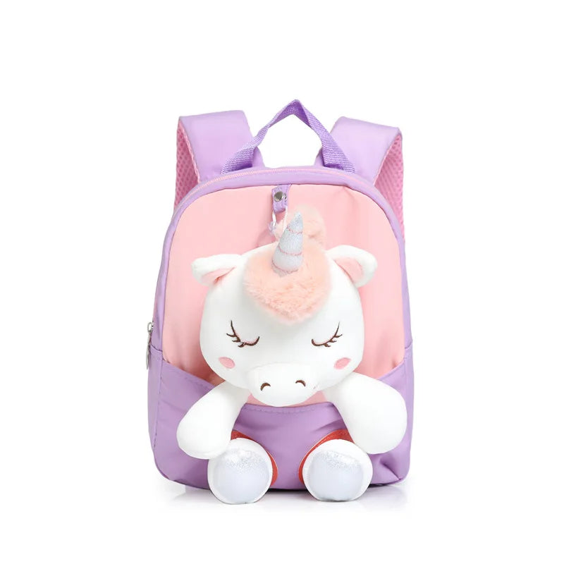Kids Toddler 3D Cute Backpack Stuffed Unicorn Toys Girls Schoolbag Backpacks Kindergarten Preschool Plush animal Baby Bag