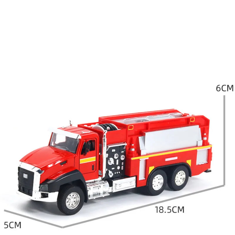 Kids 1:50 Alloy Truck Model Engineering Vehicle Excavator Bulldozer Head Dumper Truck Crane Tanker Toys Boys Radio Control Gift