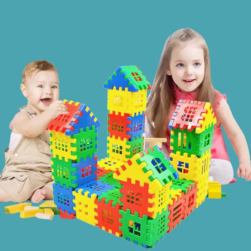 3D Puzzle Games Cubes Toys For Children Wooden DIY Building Blocks Jigsaw Educational Toy Interactive Toys For Kids