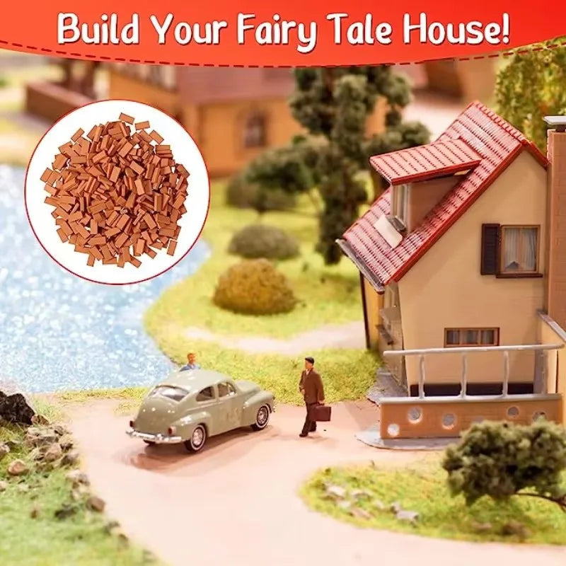 50pcs 1:16 Real Mini Bricks Model DIY Simulation Brick Jigsaw 3D Building Blocks Garden Building Kids Educational Puzzle Toys