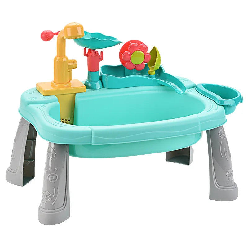 Kids Kitchen Sink Toys Tap Water Electric Faucet Dishwasher Toy Pretend Play Food Floating Fishing Toy Role Playing Girls Gift