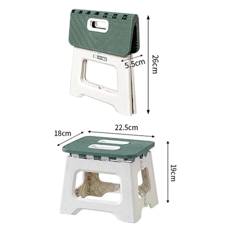 Children Mini Lightweight Folding Step Stool Multi Purpose Handheld Non-Slip  Thickened Footstool Baby Chair Outdoor Fishing