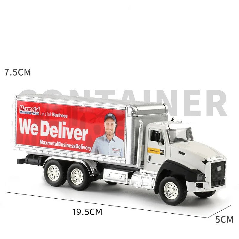 Kids 1:50 Alloy Truck Model Engineering Vehicle Excavator Bulldozer Head Dumper Truck Crane Tanker Toys Boys Radio Control Gift
