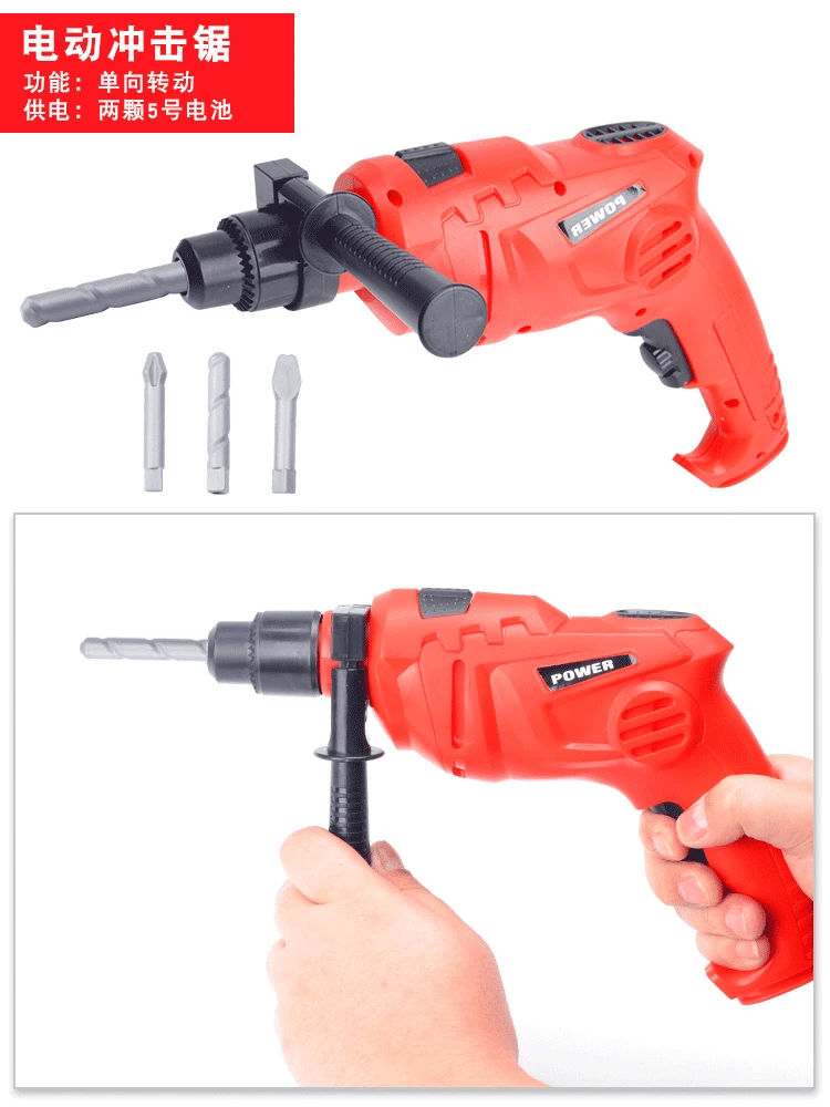 Children's Toolbox Engineer Simulation Repair Tools Pretend Toy Electric Drill Screwdriver Repair Kit Play House Toys Kids Gift