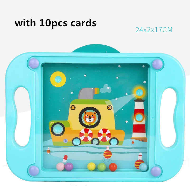 3D Kids Educational Toys Baby Puzzle Montessori Maze Balance Game Balance Balls Popular Gift For Children Cartoon Cards Gifts
